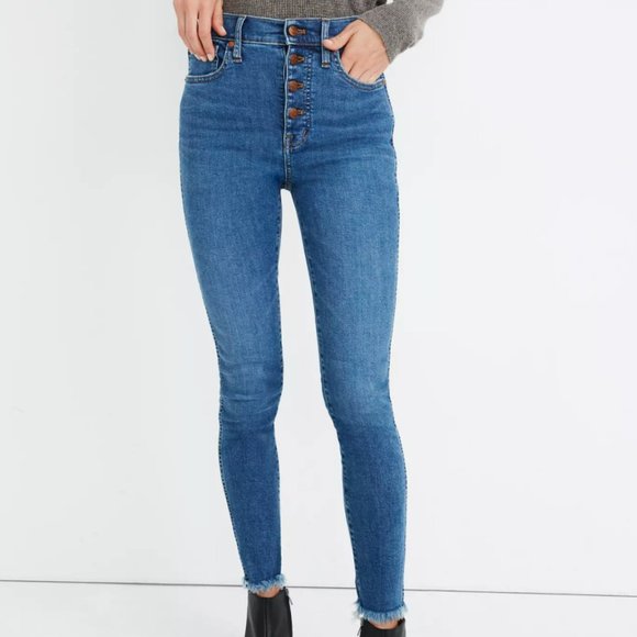 10" High-Rise Skinny Jeans in Mackey Wash - Picture 1 of 6